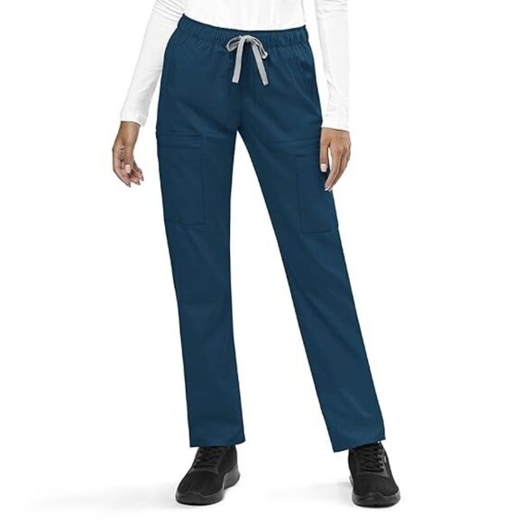 WonderWink Women's Nurse Scrub Pants Caribbean Blue - Size L - Picture 1 of 5